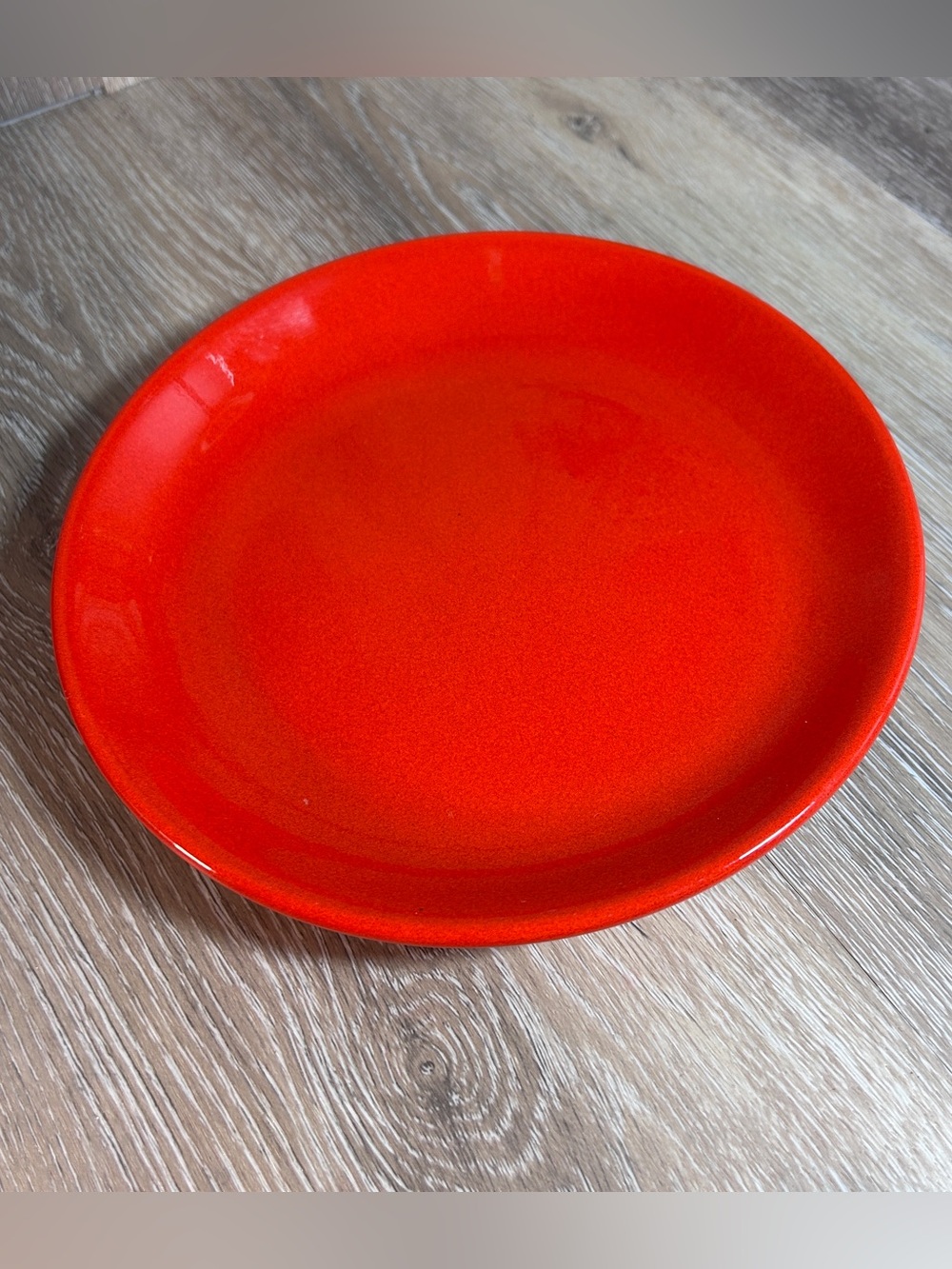 Waechtersbach Red Ceramic Plate 8” • Germany Pottery • Glossy Retro Dinnerware